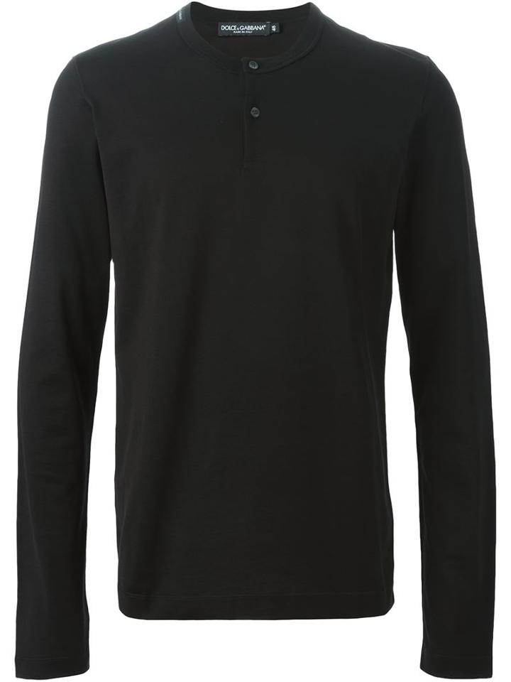 Dolce & Gabbana Long Sleeve Henley Top
