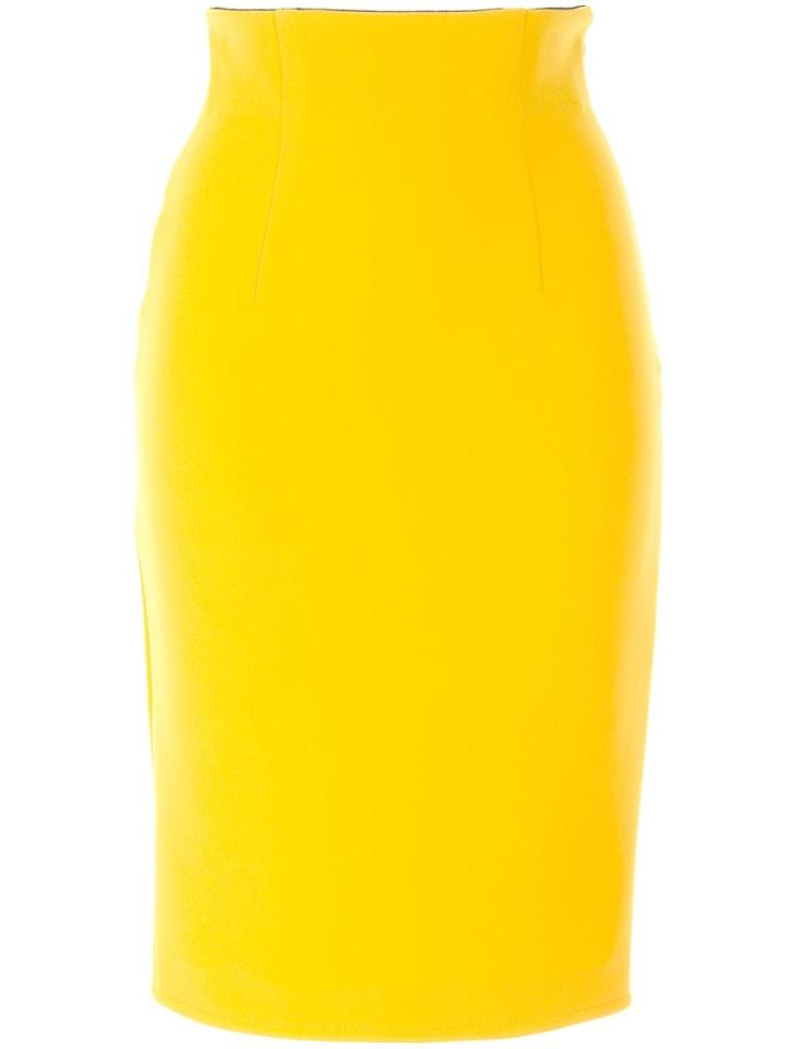 Gianluca Capannolo High Waisted Midi Skirt - Yellow