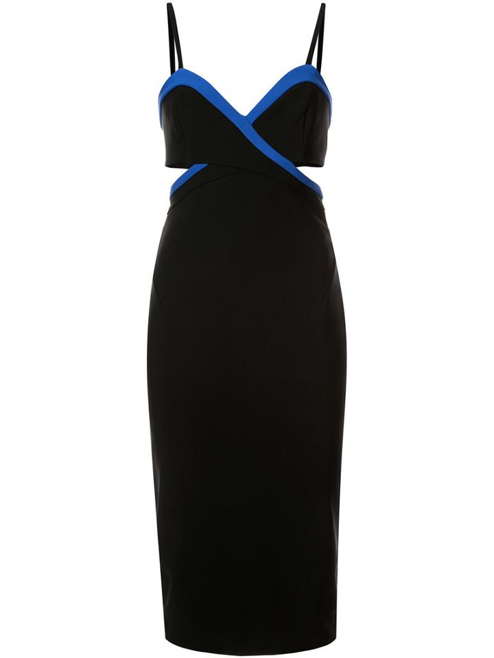 Mugler - Contrast Trim Cami Dress - Women - Polyamide/spandex/elastane/viscose - 38, Black, Polyamide/spandex/elastane/viscose