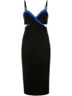 Mugler - Contrast Trim Cami Dress - Women - Polyamide/spandex/elastane/viscose - 38, Black, Polyamide/spandex/elastane/viscose