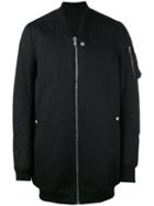 Rick Owens - Long Line Bomber Jacket - Men - Polyamide - 52, Black, Polyamide