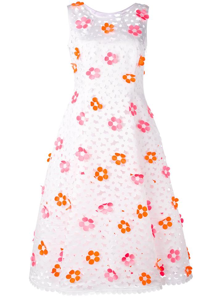 Paskal - Floral Dress - Women - Polyester - S, White, Polyester