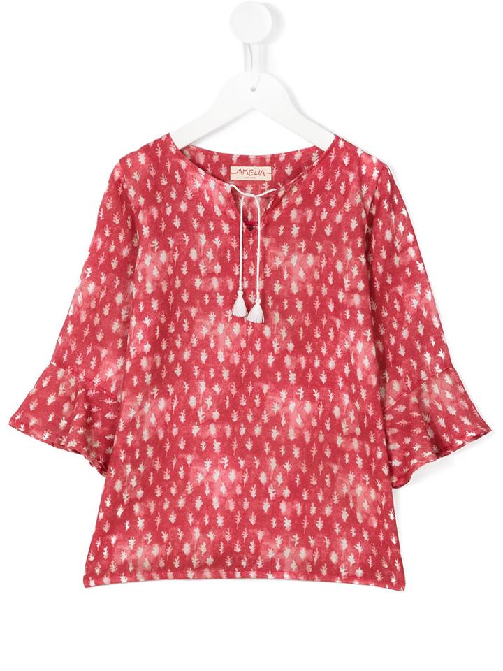 Amelia Milano Dolores Blouse, Girl's, Size: 6 Yrs, Pink/purple