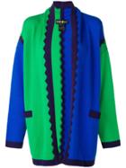 Escada Vintage Colourblock Loose Fit Cardigan - Blue