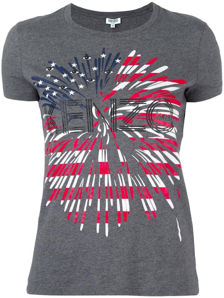 Kenzo 'fireworks' T-shirt, Women's, Size: Xs, Grey, Cotton