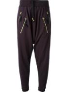 Unconditional Zip Detail Track Pants, Women's, Size: Medium, Pink/purple, Cotton