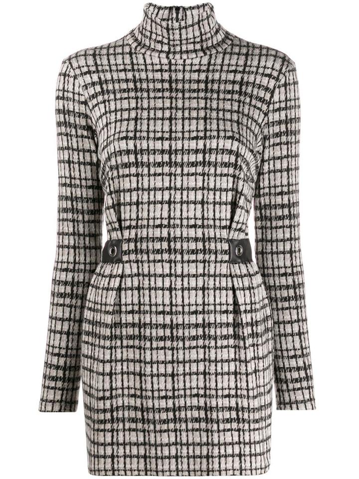 Patrizia Pepe Check Dress - Grey