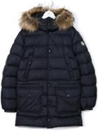 Moncler Kids Padded Button-up Coat, Boy's, Size: 14 Yrs, Blue