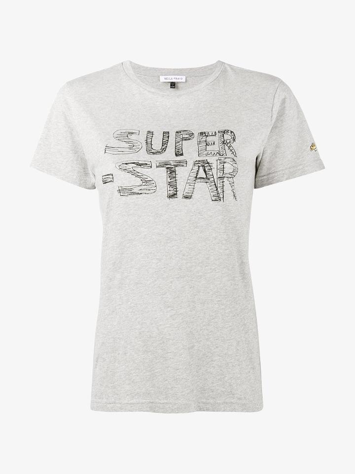 Bella Freud Super Star T-shirt, Women's, Size: Small, Grey, Cotton