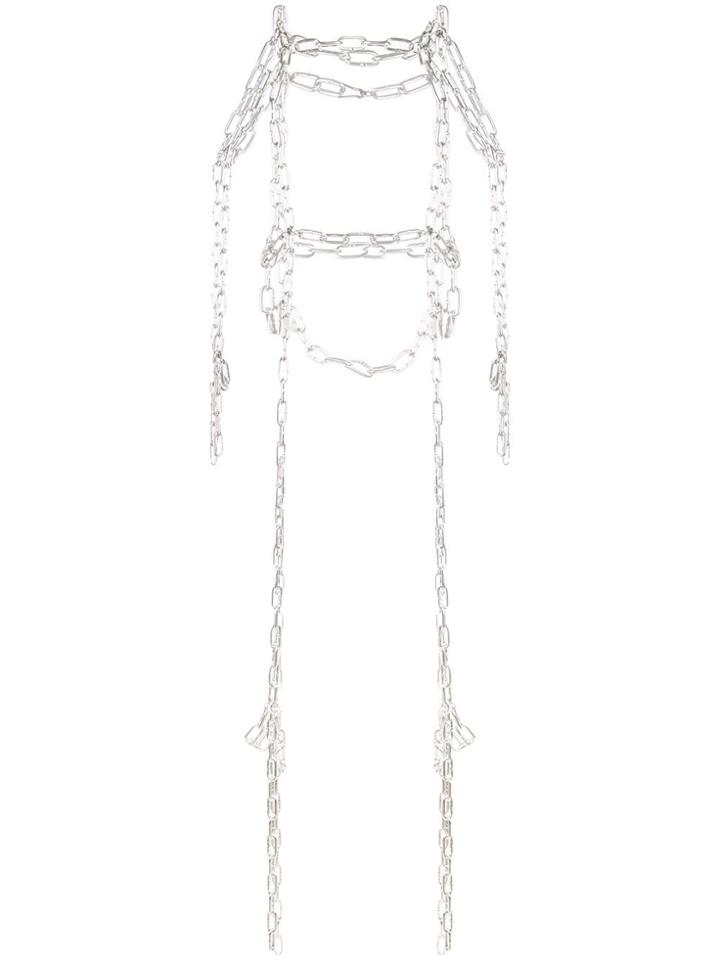 Comme Des Garçons Long Chain Harness - Metallic