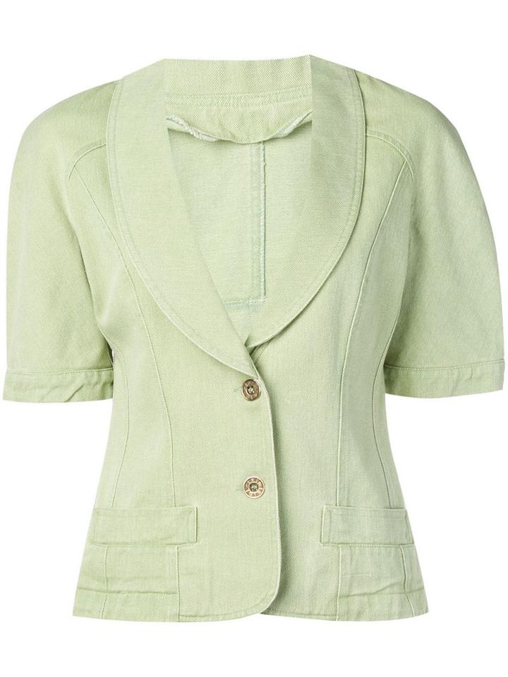 Fendi Pre-owned 1980's Short Sleeve Jacket - Green