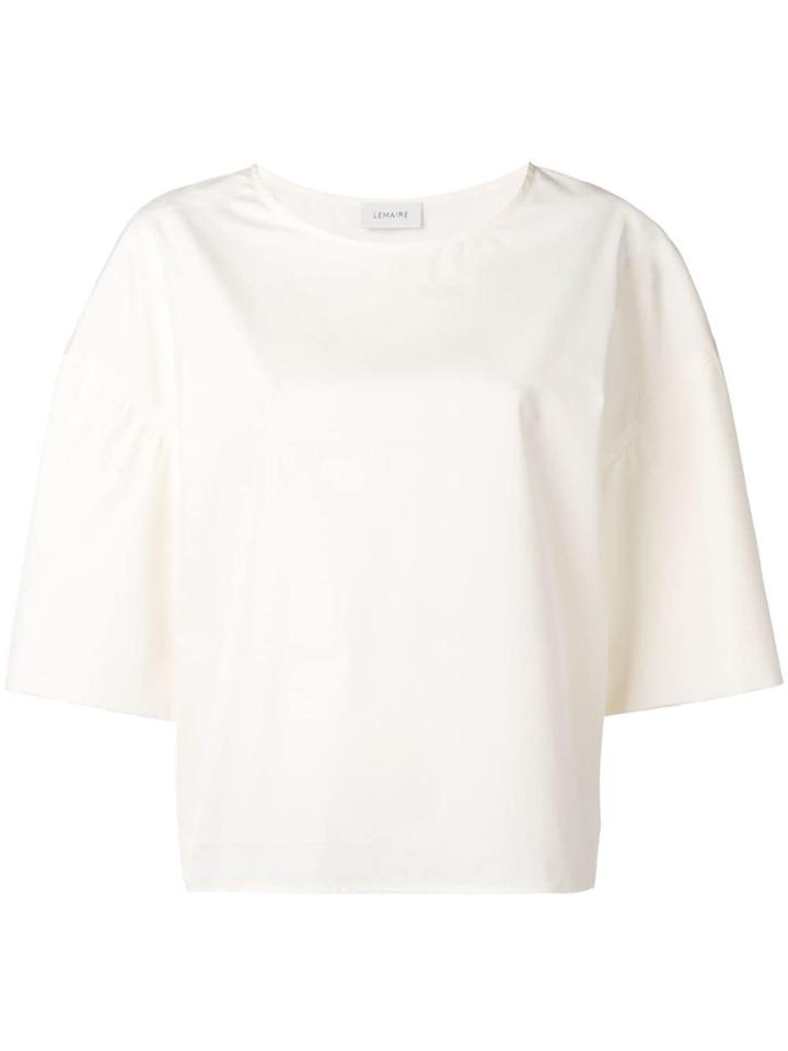 Lemaire Cropped Sleeves Blouse - White
