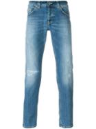 Dondup Stone Washed Skinny Jeans, Men's, Size: 33, Blue, Cotton/polyester