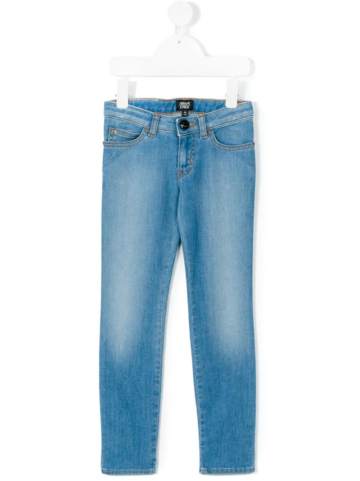 Armani Junior - Faded Jeans - Kids - Cotton/polyester/spandex/elastane - 6 Yrs, Blue