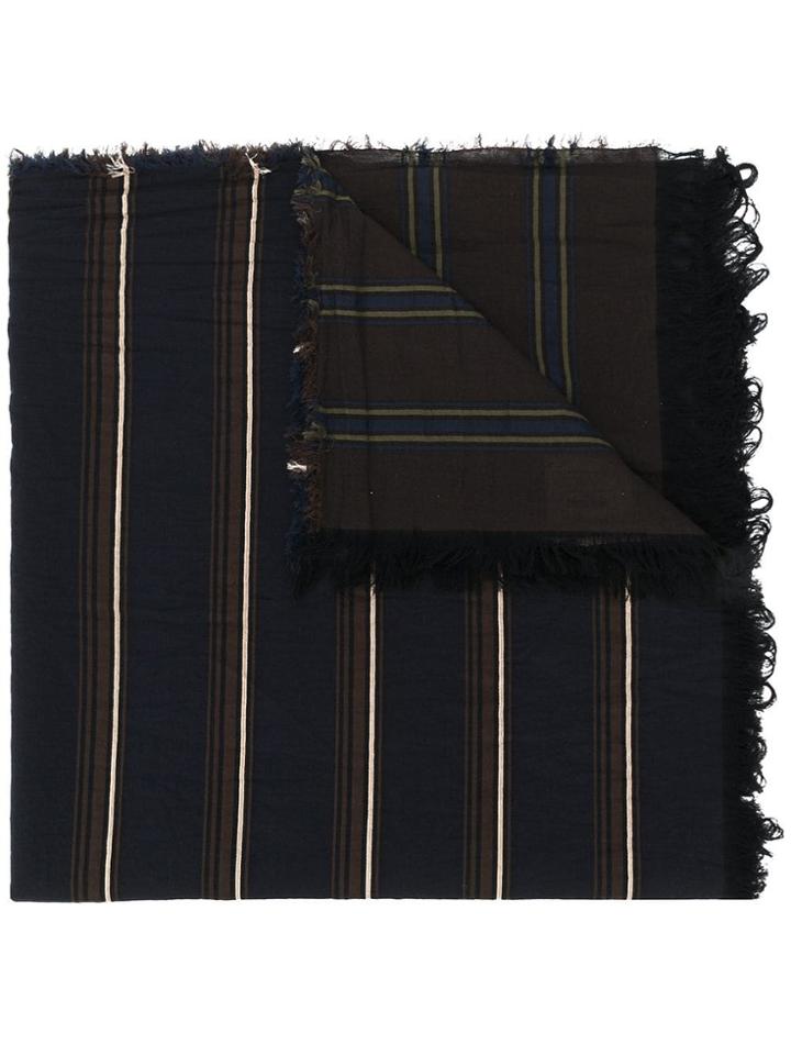 Uma Wang Long Striped Scarf - Blue