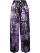 Mm6 Maison Margiela Watercolour Trousers - Purple