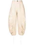 Renli Su Cropped Palazzo Trousers - Neutrals