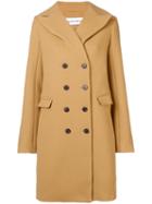 Carven Double Breasted Coat - Neutrals