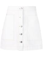 Veronica Beard A-line Denim Skirt - White