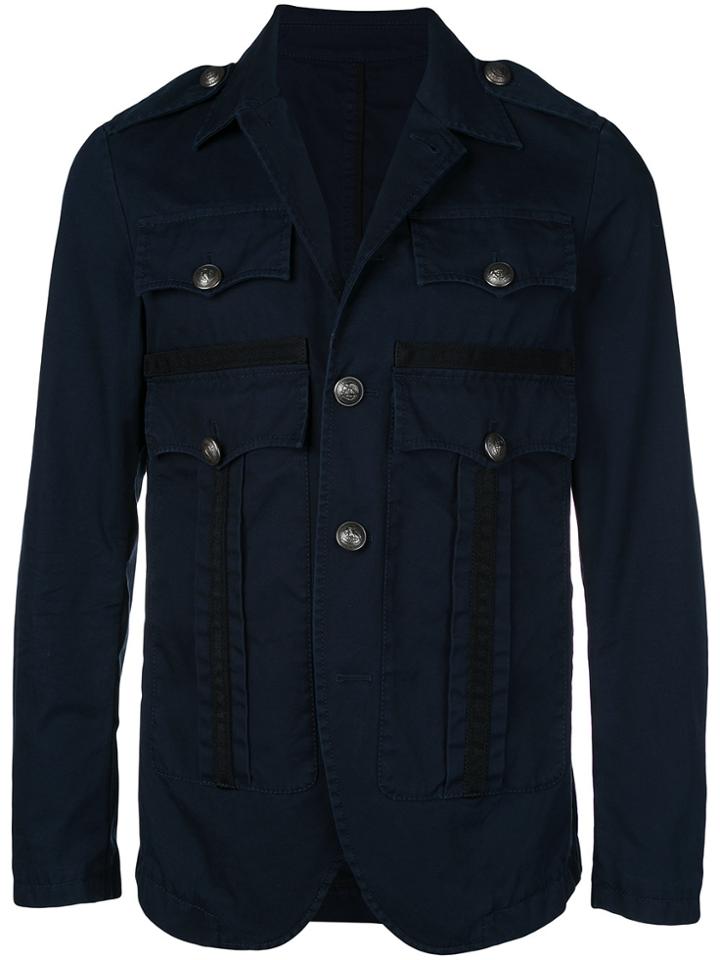 Dsquared2 Button-down Fitted Jacket - Blue