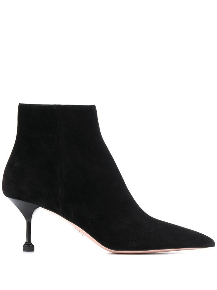 Prada Side Zip Booties - Black