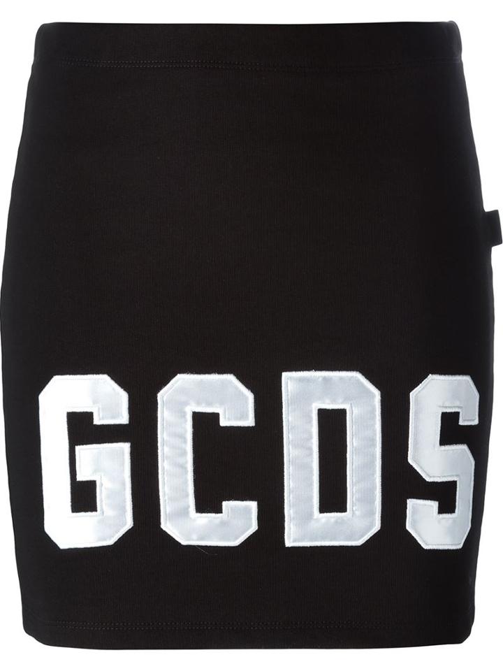 Gcds Logo Patch Jersey Mini Skirt