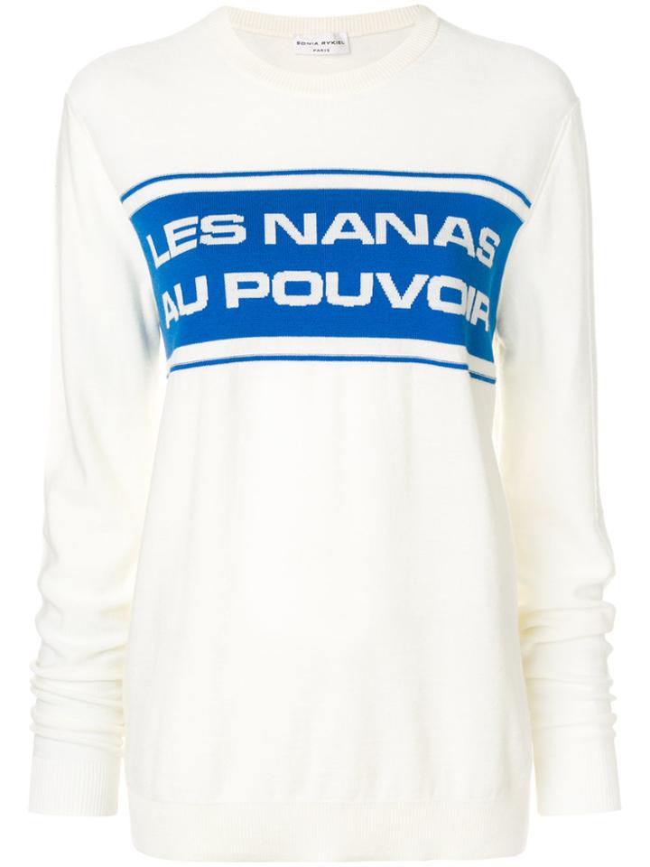 Sonia Rykiel Long-sleeved Sweater - White