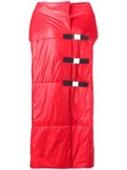 Iceberg Asymmetric Oversized Coat, Women's, Size: 38, Red, Calf Leather/polyamide/polyester