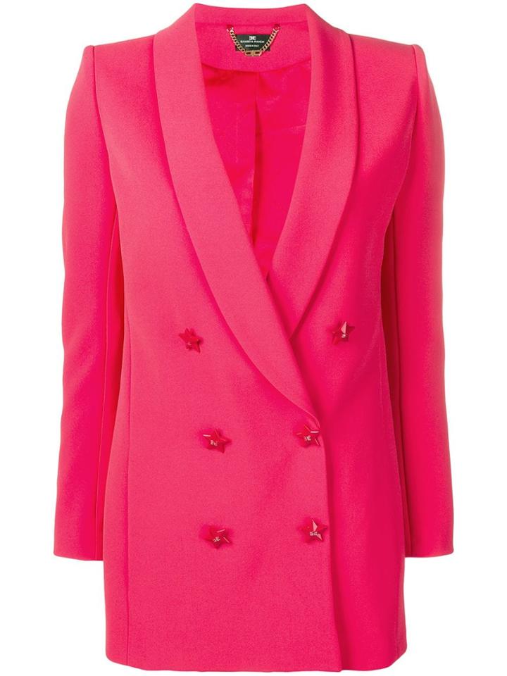 Elisabetta Franchi Double Breasted Blazer - Pink