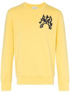 Alexander Mcqueen Embroidered Logo Sweatshirt - Yellow