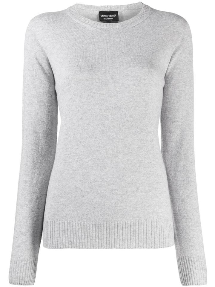 Giorgio Armani Fine Knit Jumper - Grey
