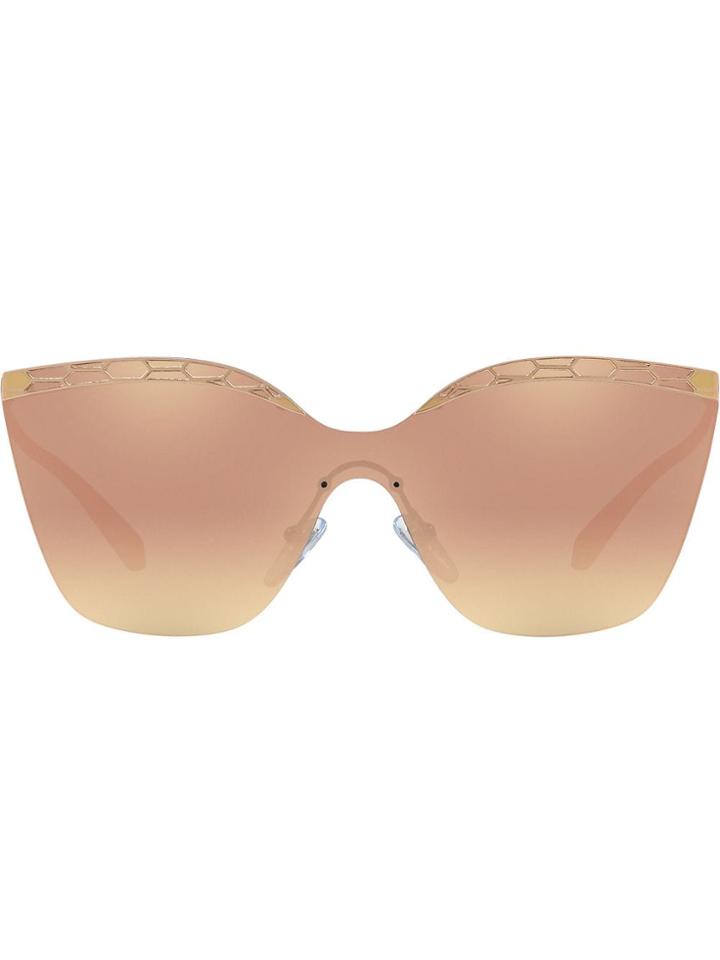 Bulgari Oversized Frame Sunglasses - Metallic