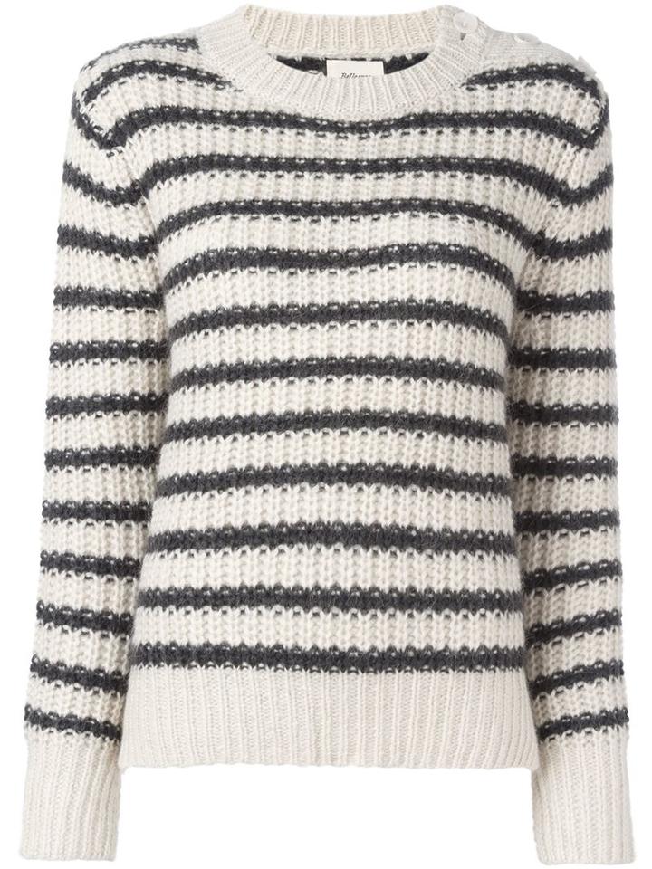 Bellerose Striped Jumper, Women's, Size: 3, Nude/neutrals, Acrylic/polyamide/mohair/wool