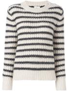 Bellerose Striped Jumper, Women's, Size: 3, Nude/neutrals, Acrylic/polyamide/mohair/wool