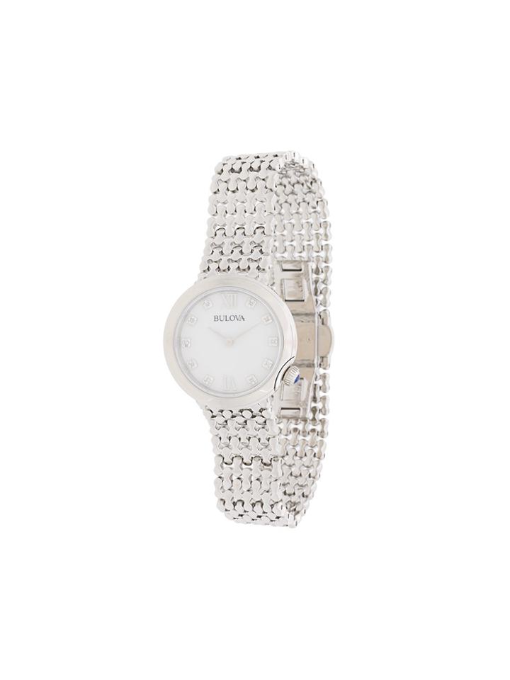 Bulova Diamond Set Bracelet Watch - Metallic