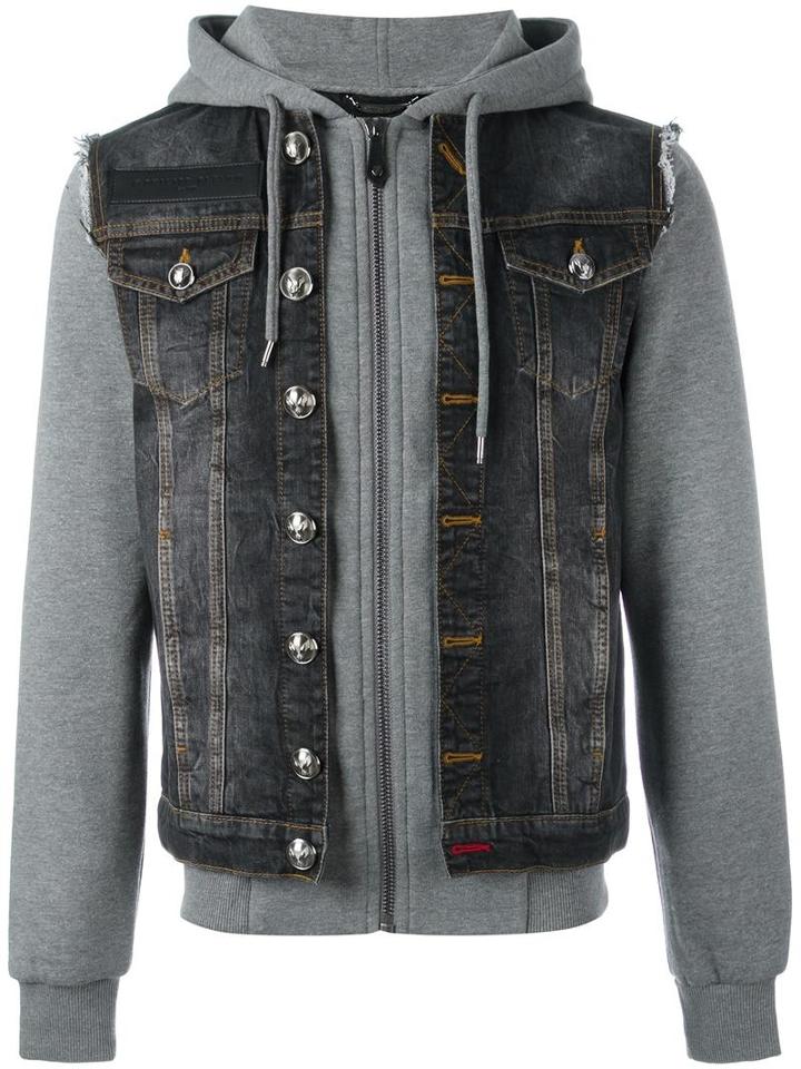 Philipp Plein 'mirrow' Hoodie, Men's, Size: Large, Blue, Cotton/polyester