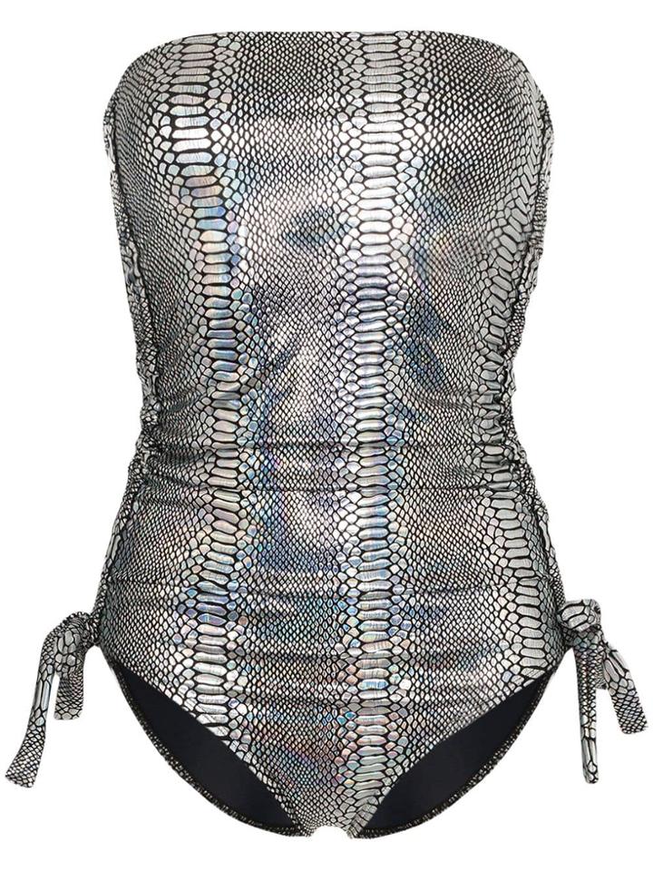Beth Richards Venice Strapless Swimsuit - Metallic