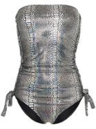 Beth Richards Venice Strapless Swimsuit - Metallic