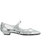 Miu Miu Sequinned Ballerinas - Silver