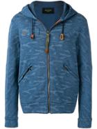 Mr & Mrs Italy Camouflage Pattern Hooded Jacket - Blue