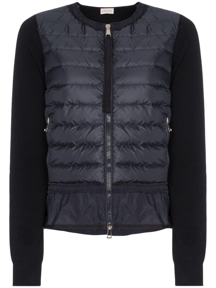 Moncler Maglie Padded Zip Cardigan - Blue