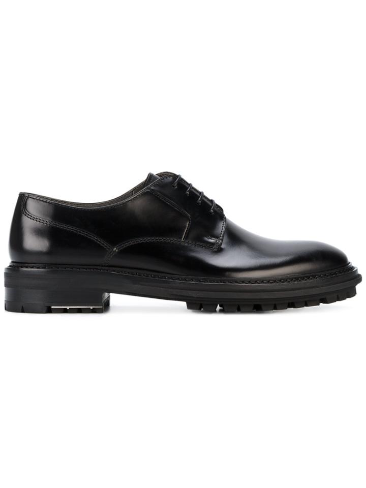 Lanvin Ridged Sole Derby Shoes - Black
