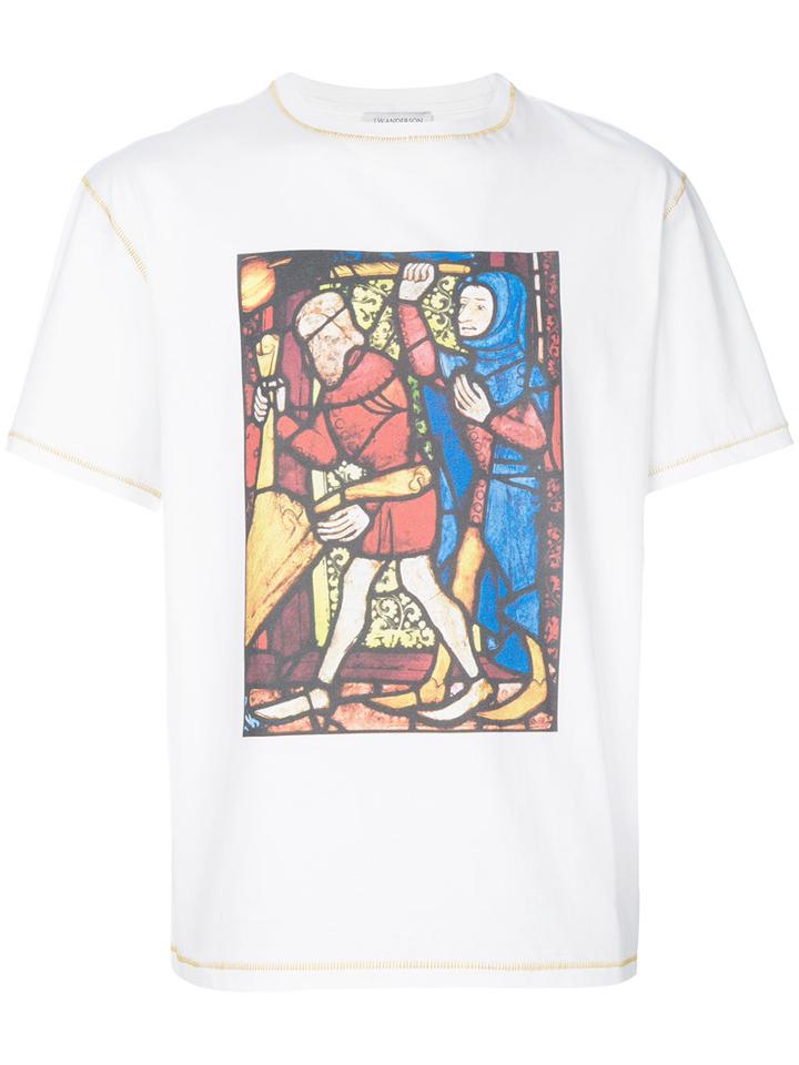 J.w.anderson - Illumination Print T-shirt - Men - Cotton - S, White, Cotton