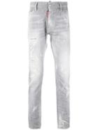 Dsquared2 - Denim Distressed Straight Jeans - Men - Cotton/spandex/elastane - 50, Grey, Cotton/spandex/elastane