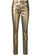 Saint Laurent Skinny Jeans - Gold