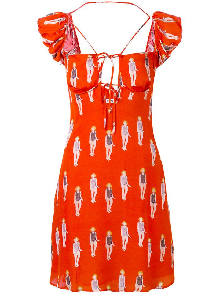 Dondup - Lady Print Dress - Women - Spandex/elastane/cupro/viscose - 40, Red, Spandex/elastane/cupro/viscose