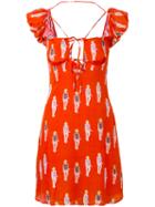 Dondup - Lady Print Dress - Women - Spandex/elastane/cupro/viscose - 40, Red, Spandex/elastane/cupro/viscose