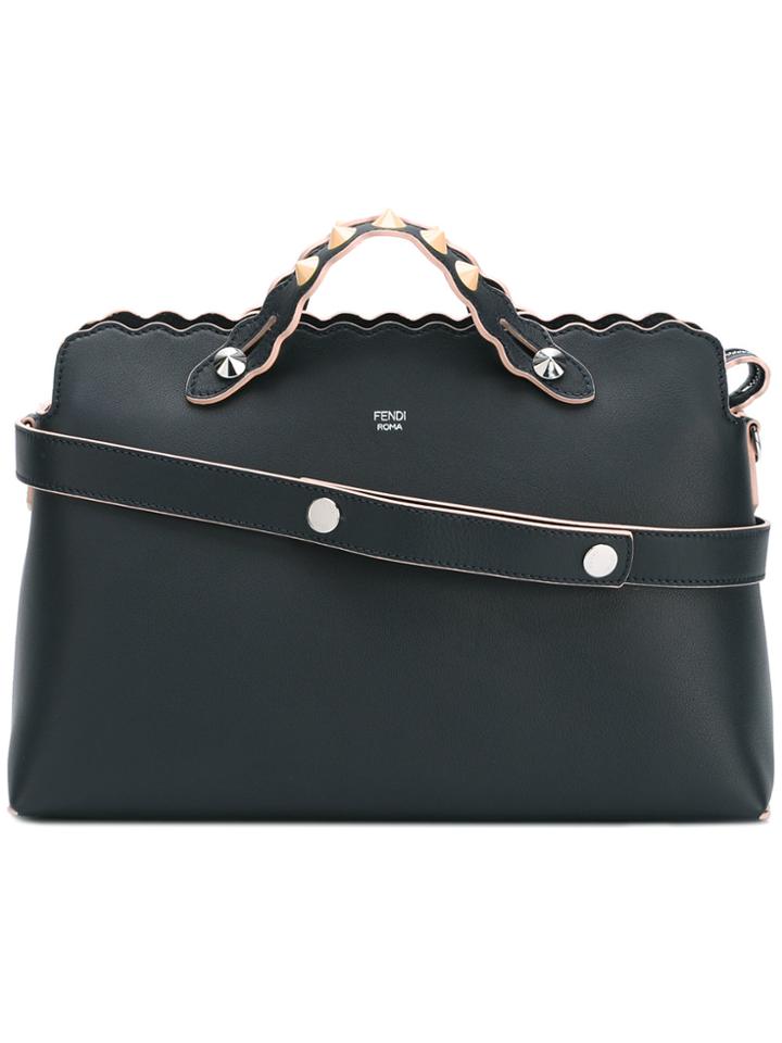 Fendi Metallic Embellished Shoulder Bag - Blue