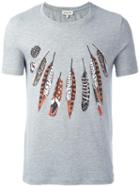 Paul & Joe Feather Print T-shirt, Men's, Size: Xxl, Grey, Cotton/polyester