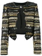 Saint Laurent Embroidered Fitted Jacket - Black